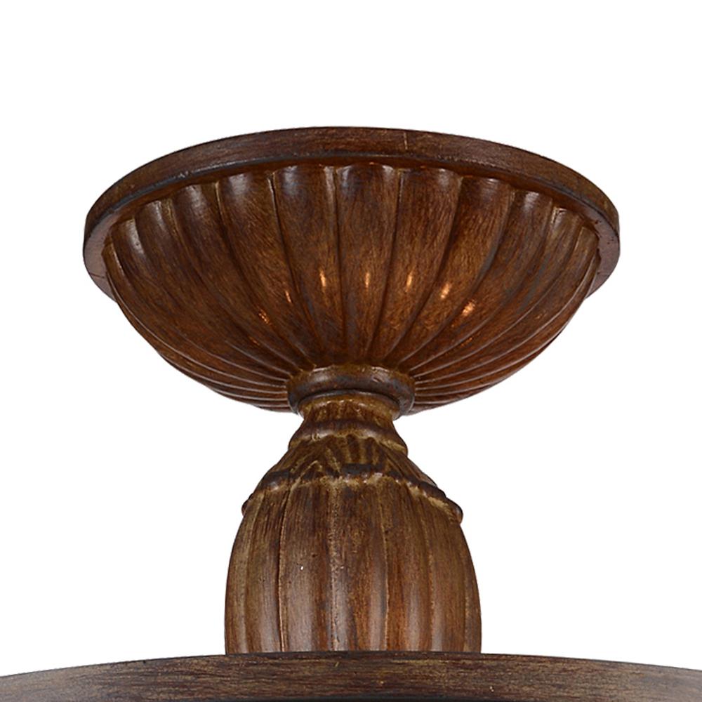 Nicole 3 Light Drum Shade Flush Mount With Brushed Chocolate Finish. Picture 5