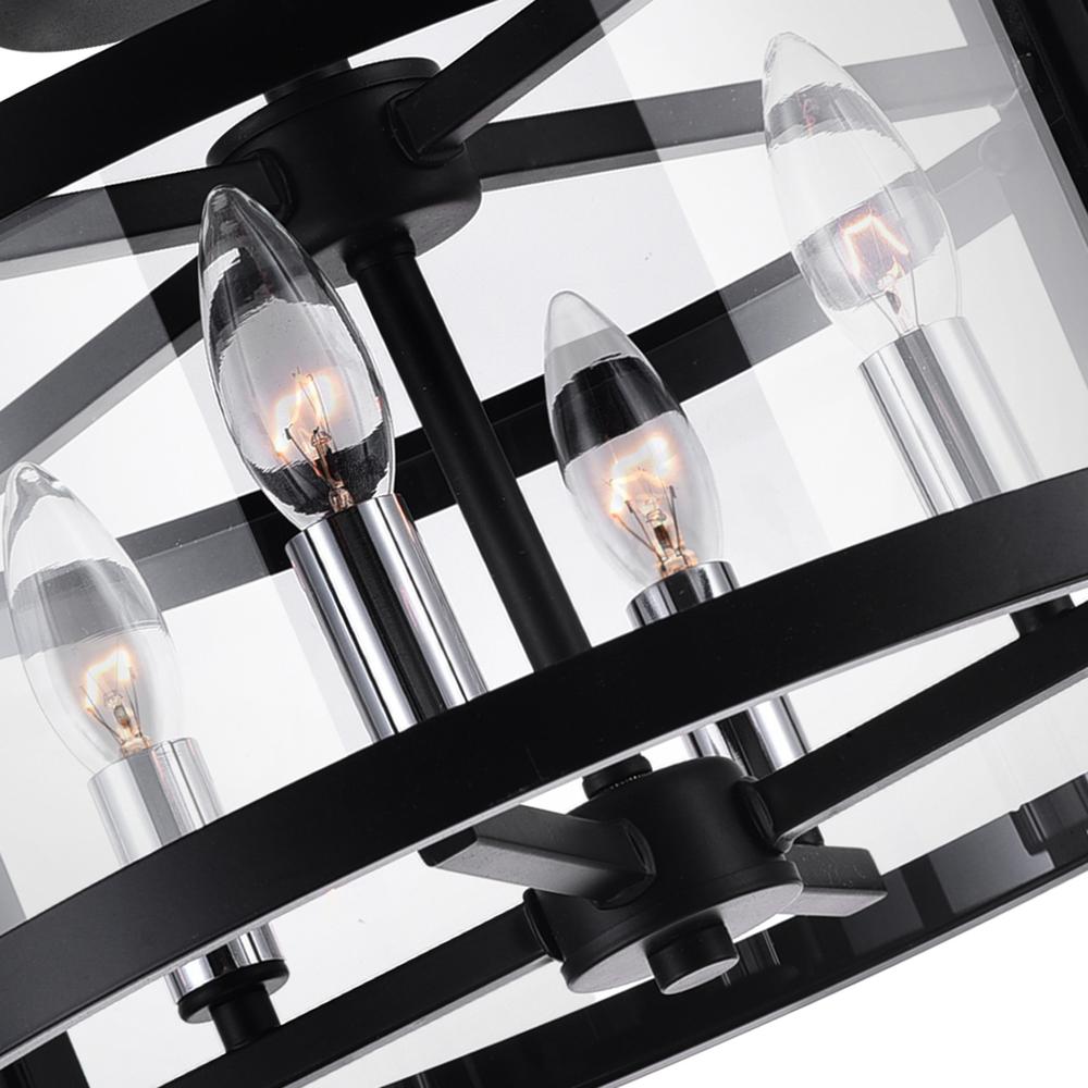Miette 4 Light Cage Flush Mount With Black Finish. Picture 2