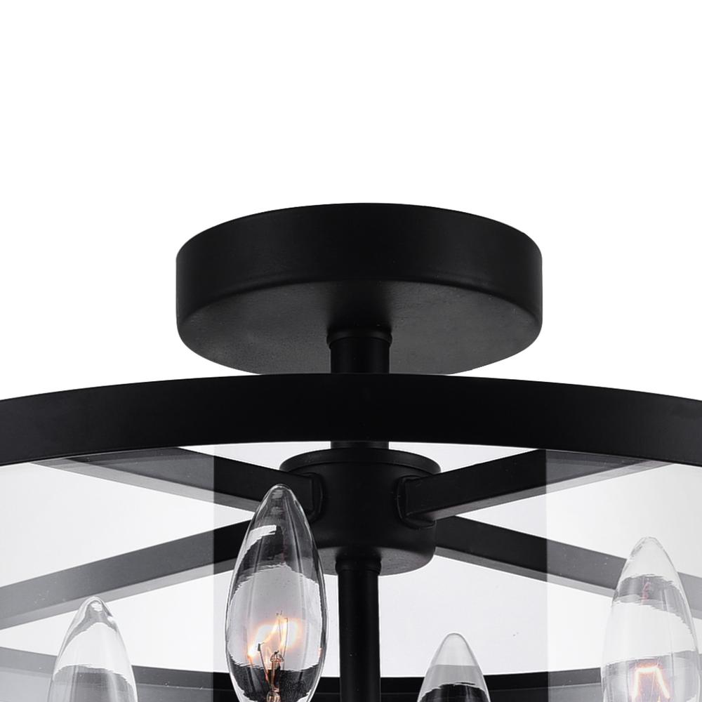 Miette 4 Light Cage Flush Mount With Black Finish. Picture 5