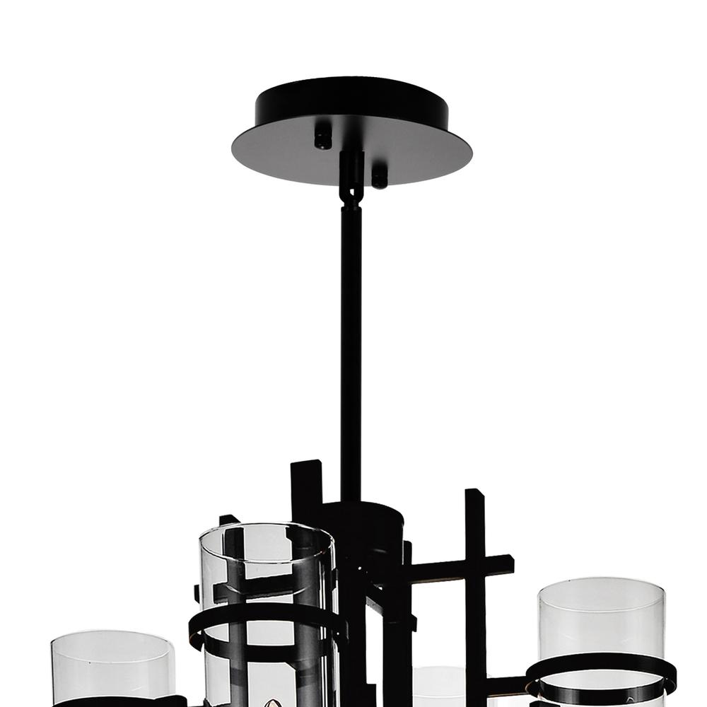 Sierra 12 Light Up Chandelier With Black Finish. Picture 4