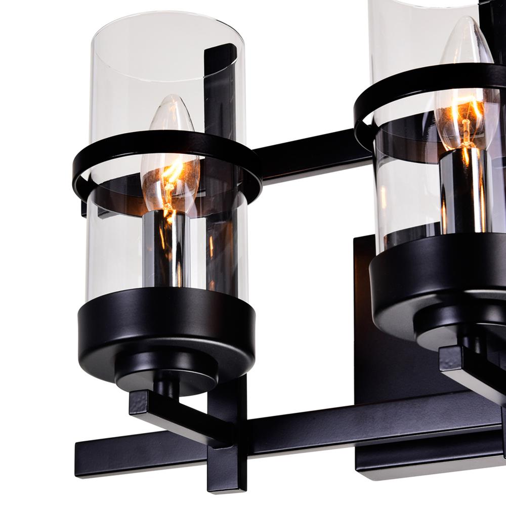 Sierra 3 Light Wall Sconce With Black Finish. Picture 4