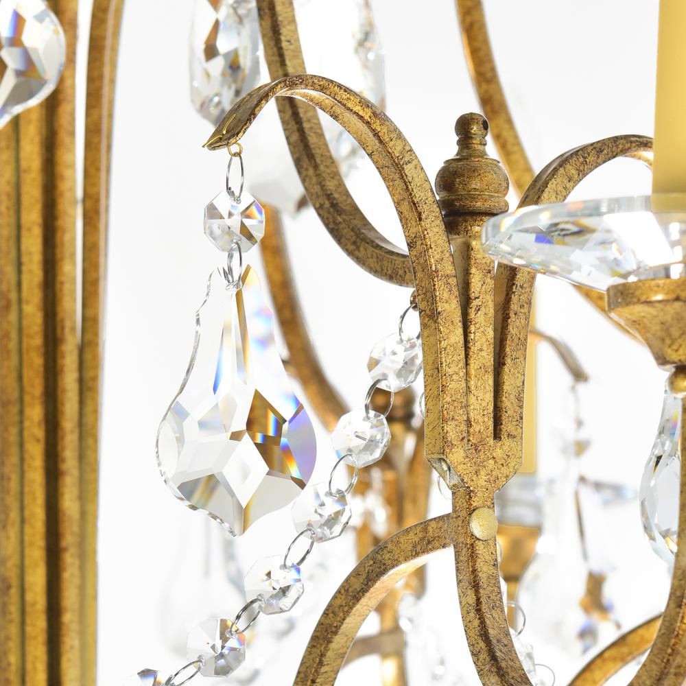 Electra 6 Light Up Chandelier With Oxidized Bronze Finish. Picture 6