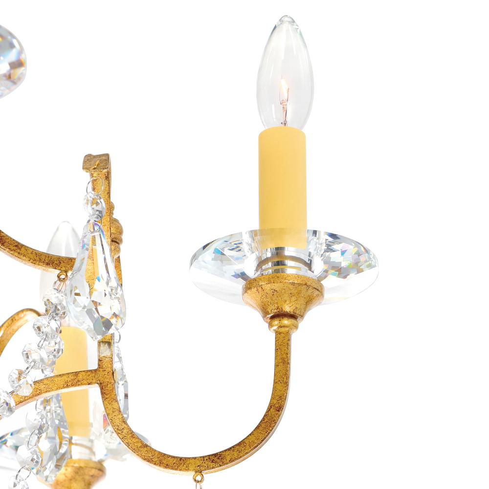 Electra 6 Light Up Chandelier With Oxidized Bronze Finish. Picture 2
