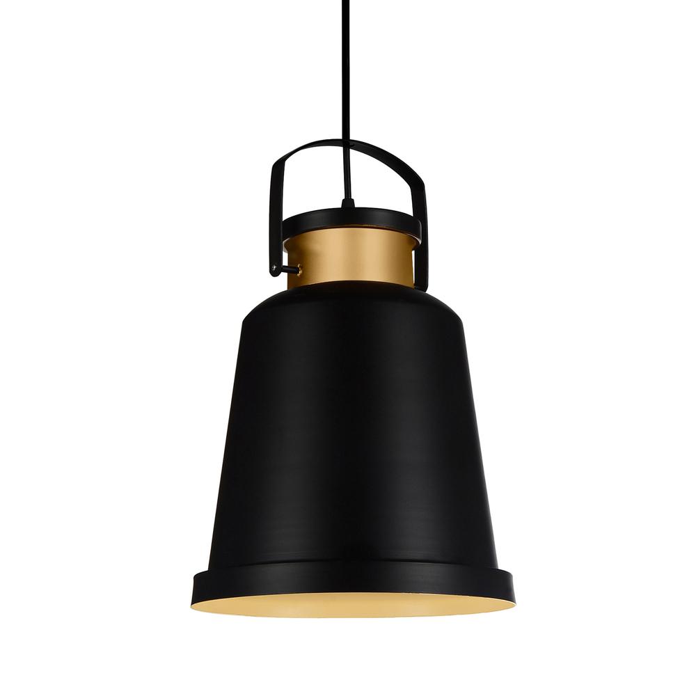 Elisa 1 Light Down Pendant With Black Finish. Picture 2