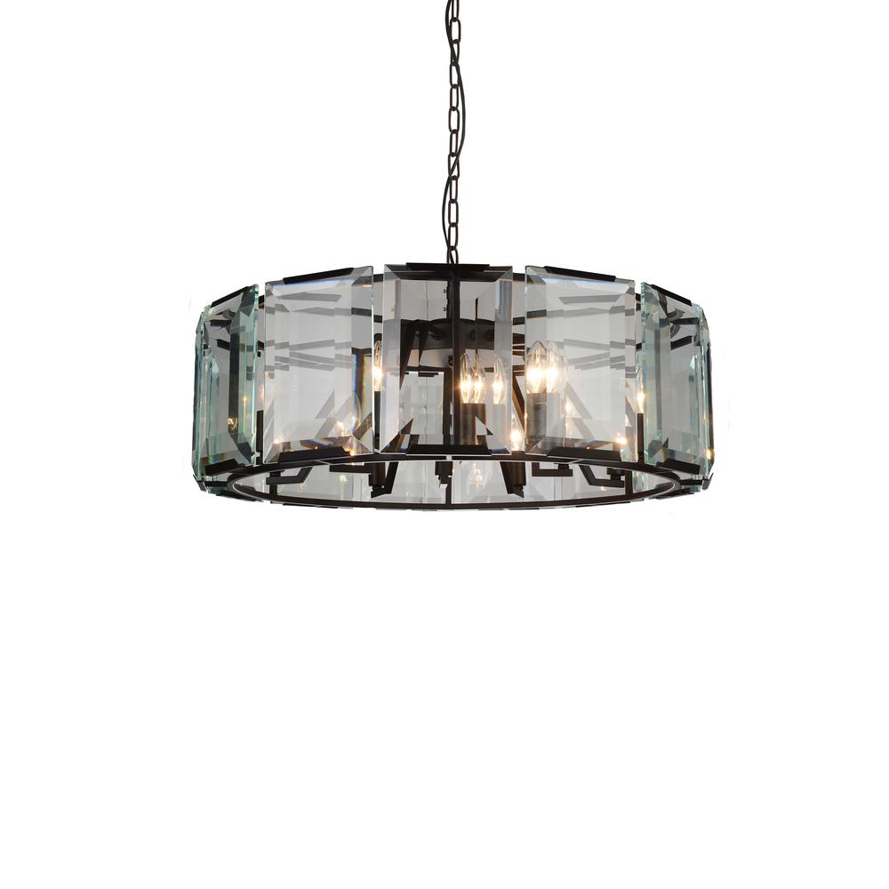 Jacquet 12 Light Chandelier With Black Finish. Picture 1