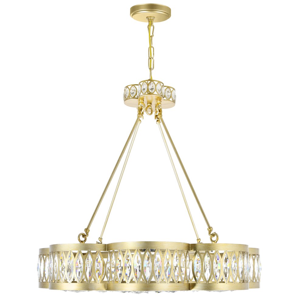 Nova 8 Light Chandelier With Champagne Finish. Picture 1