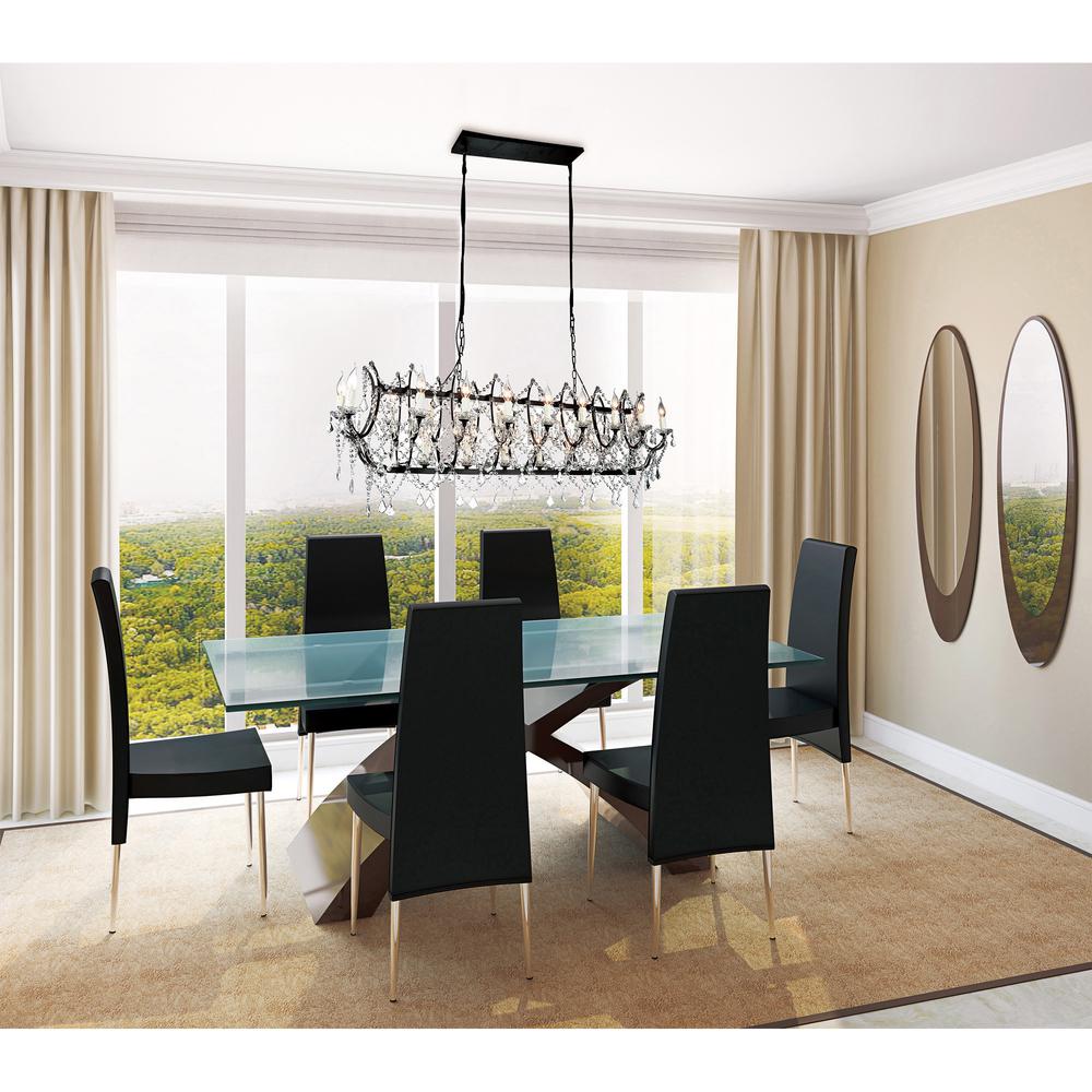 Phraya 24 Light Up Chandelier With Dark Brown Finish. Picture 2