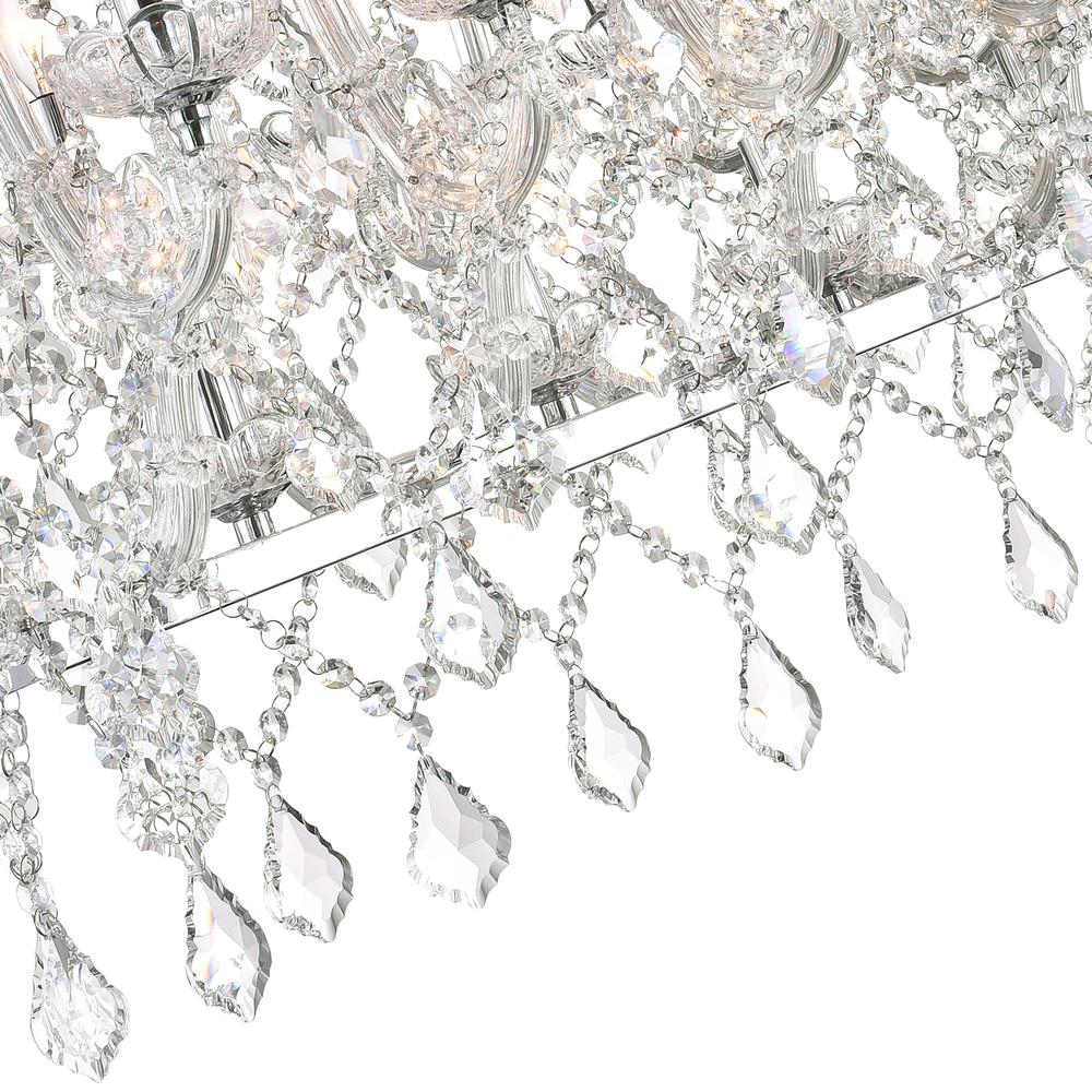 Aleka 24 Light Candle Chandelier With Chrome Finish. Picture 4