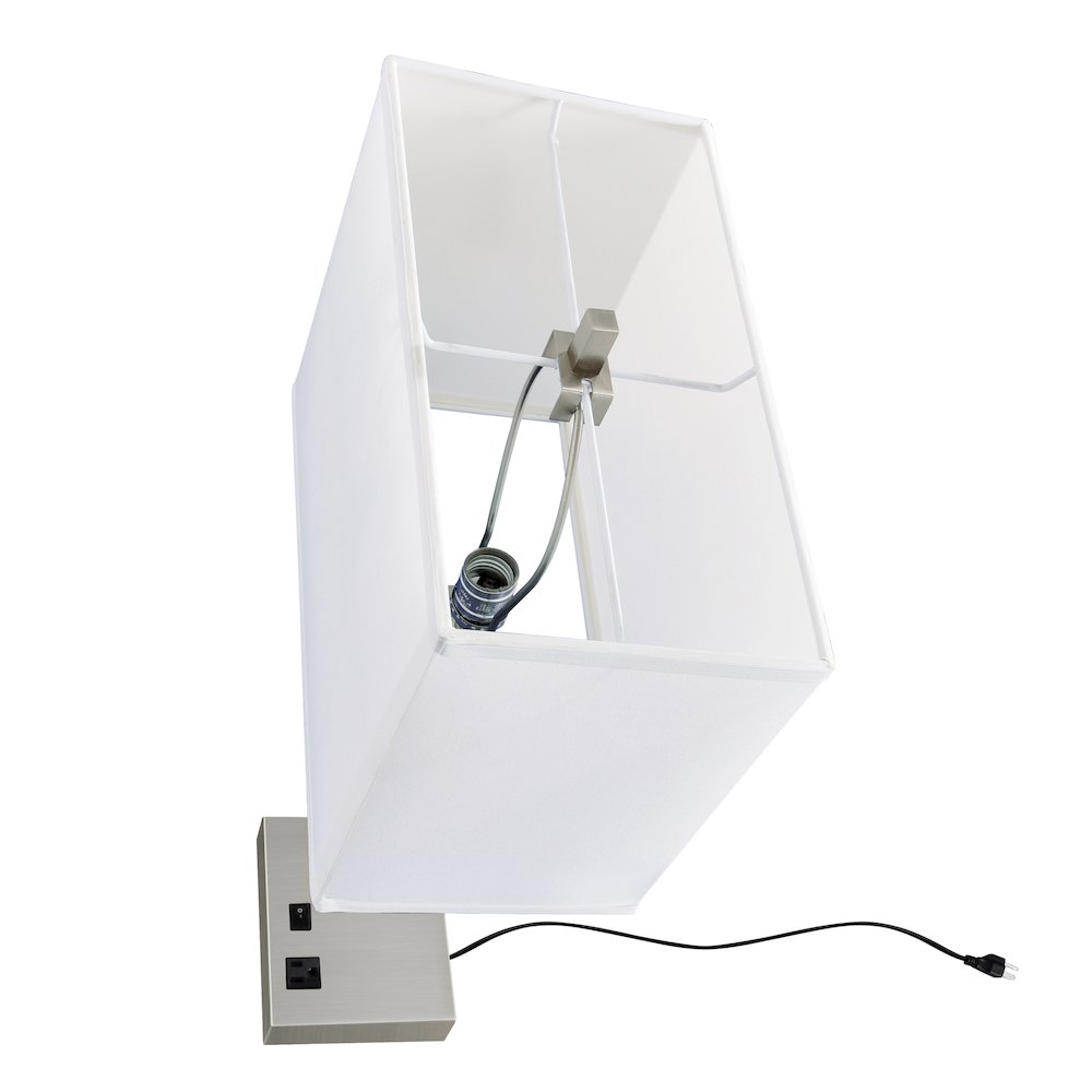 Torren 1 Light Table Lamp With Satin Nickel Finish. Picture 2