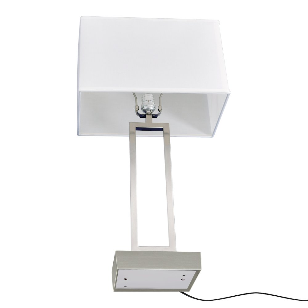 Torren 1 Light Table Lamp With Satin Nickel Finish. Picture 3