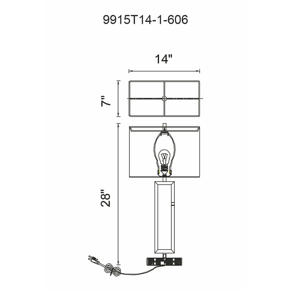 Torren 1 Light Table Lamp With Satin Nickel Finish. Picture 7