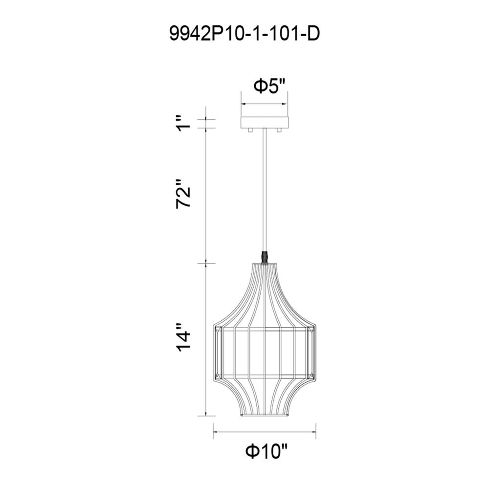 Alethia 1 Light Down Pendant With Black Finish. Picture 6