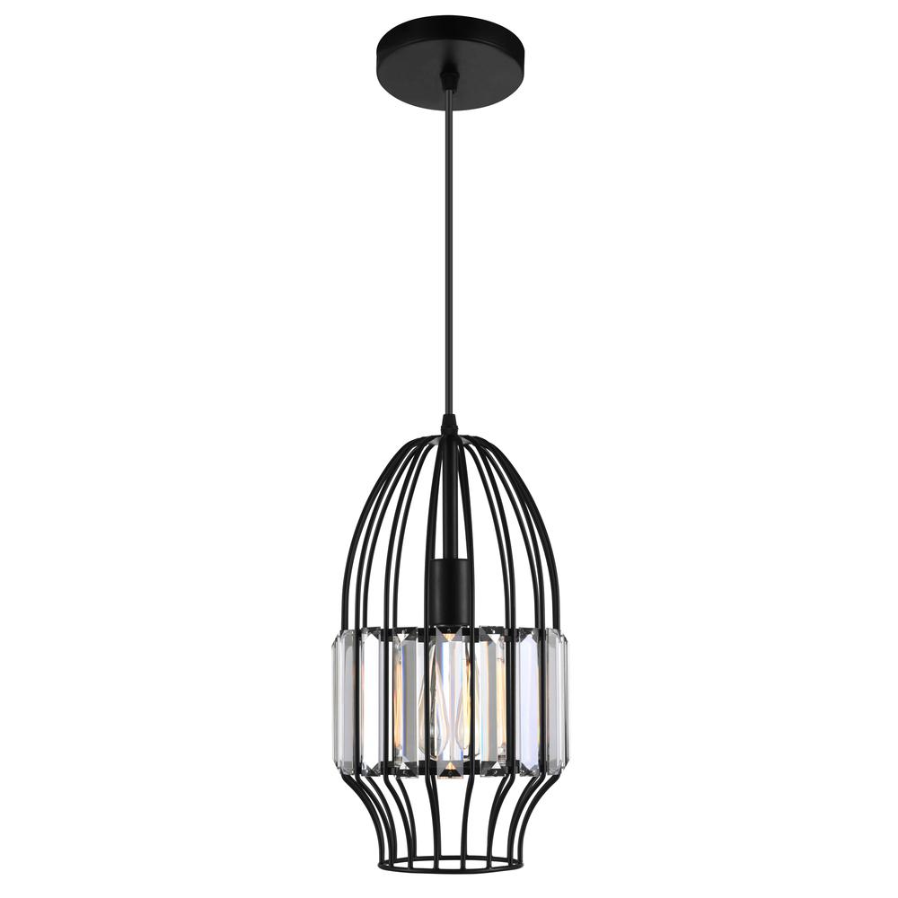 Alethia 1 Light Down Mini Pendant With Black Finish. Picture 1