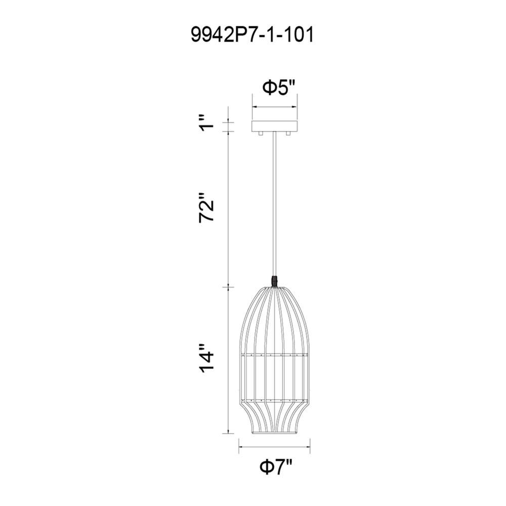 Alethia 1 Light Down Mini Pendant With Black Finish. Picture 6