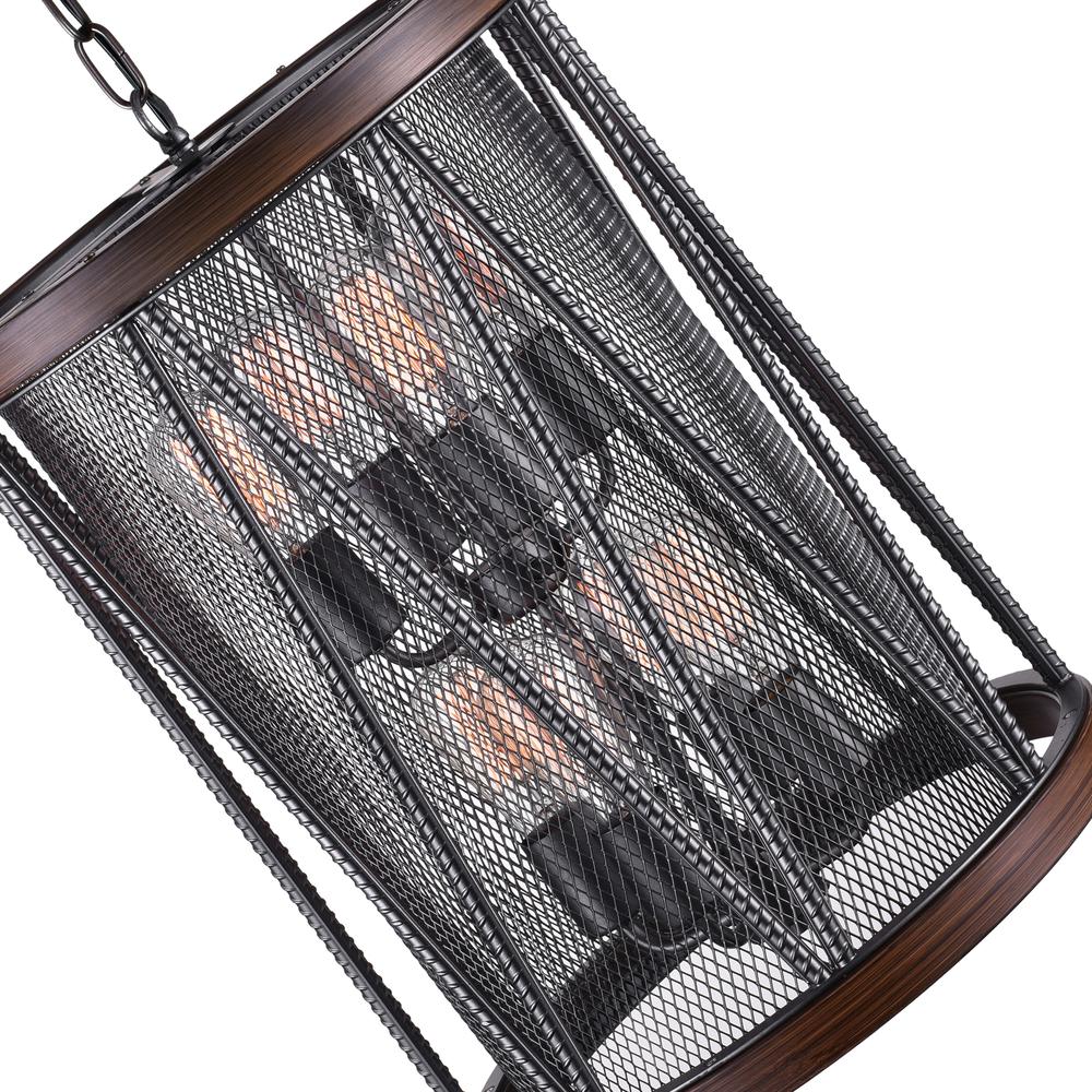 Parsh 8 Light Drum Shade Chandelier With Pewter Finish. Picture 6