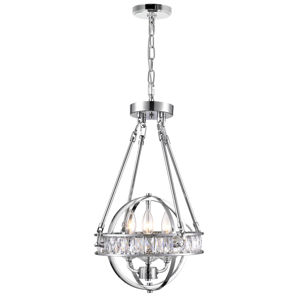 Arkansas 3 Light Mini Chandelier With Chrome Finish. Picture 3