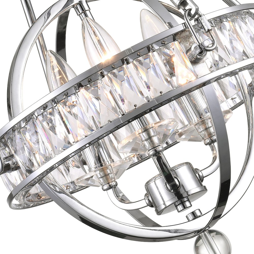 Arkansas 3 Light Mini Chandelier With Chrome Finish. Picture 4