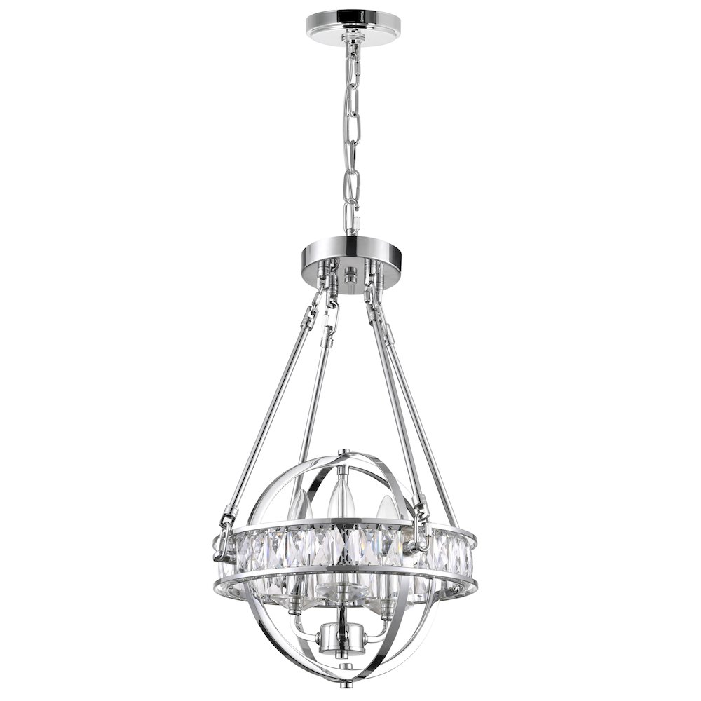 Arkansas 3 Light Mini Chandelier With Chrome Finish. Picture 6