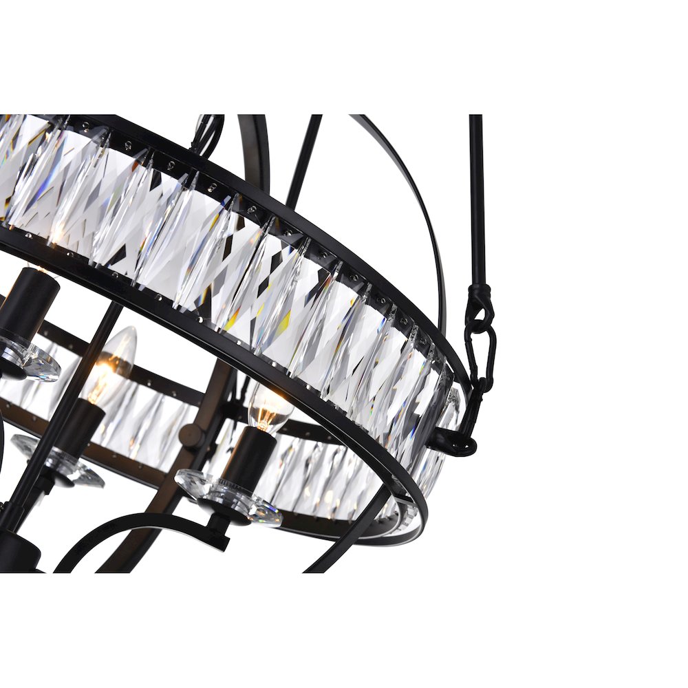 Arkansas 4 Light Chandelier With Black Finish. Picture 3