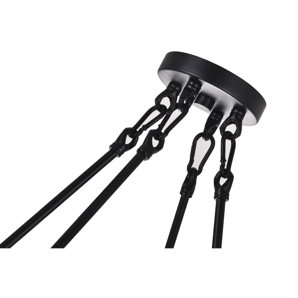Arkansas 4 Light Chandelier With Black Finish. Picture 4