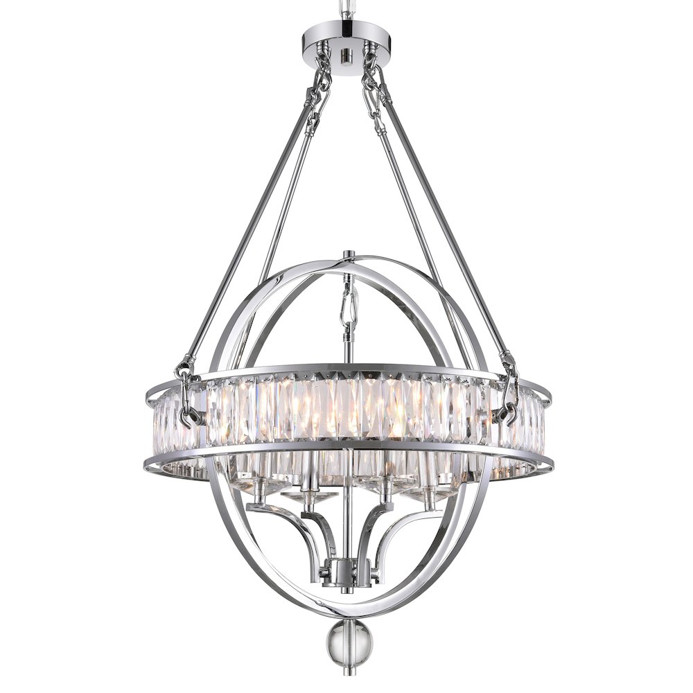 Arkansas 4 Light Chandelier With Chrome Finish. Picture 2