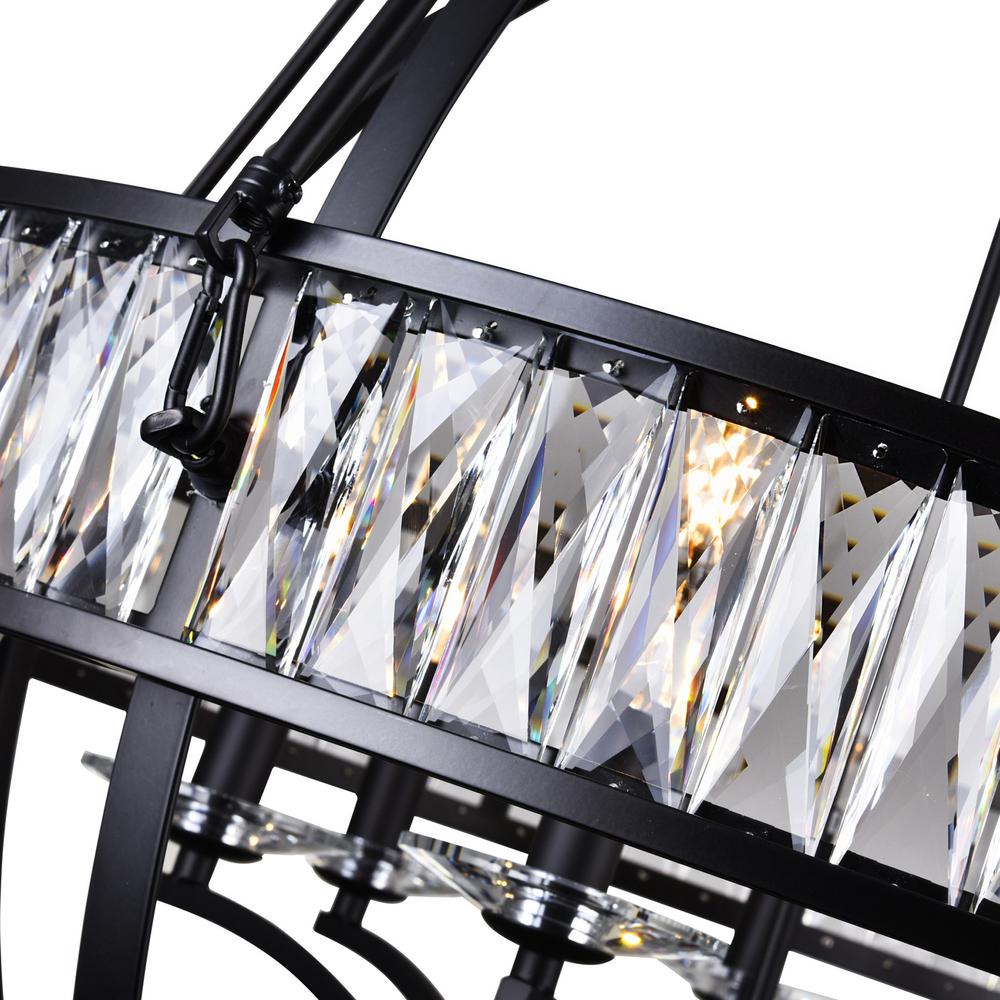 Arkansas 6 Light Chandelier With Black Finish. Picture 4