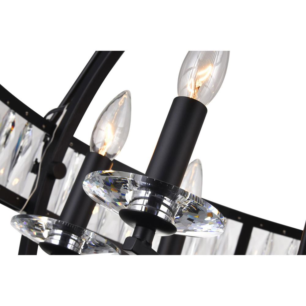 Arkansas 6 Light Chandelier With Black Finish. Picture 5