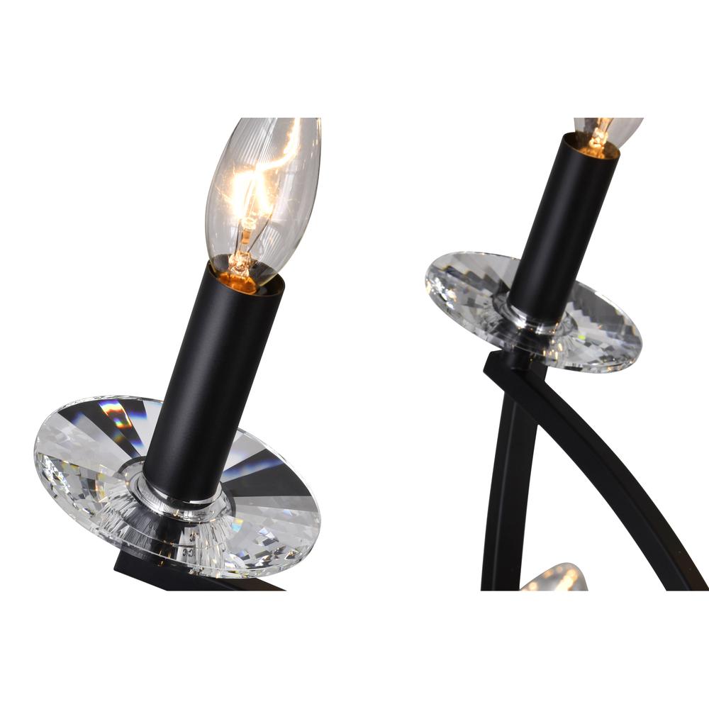 Arkansas 12 Light Chandelier With Black Finish. Picture 5