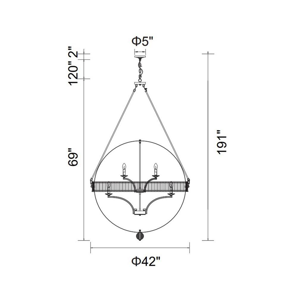 Arkansas 12 Light Chandelier With Black Finish. Picture 6