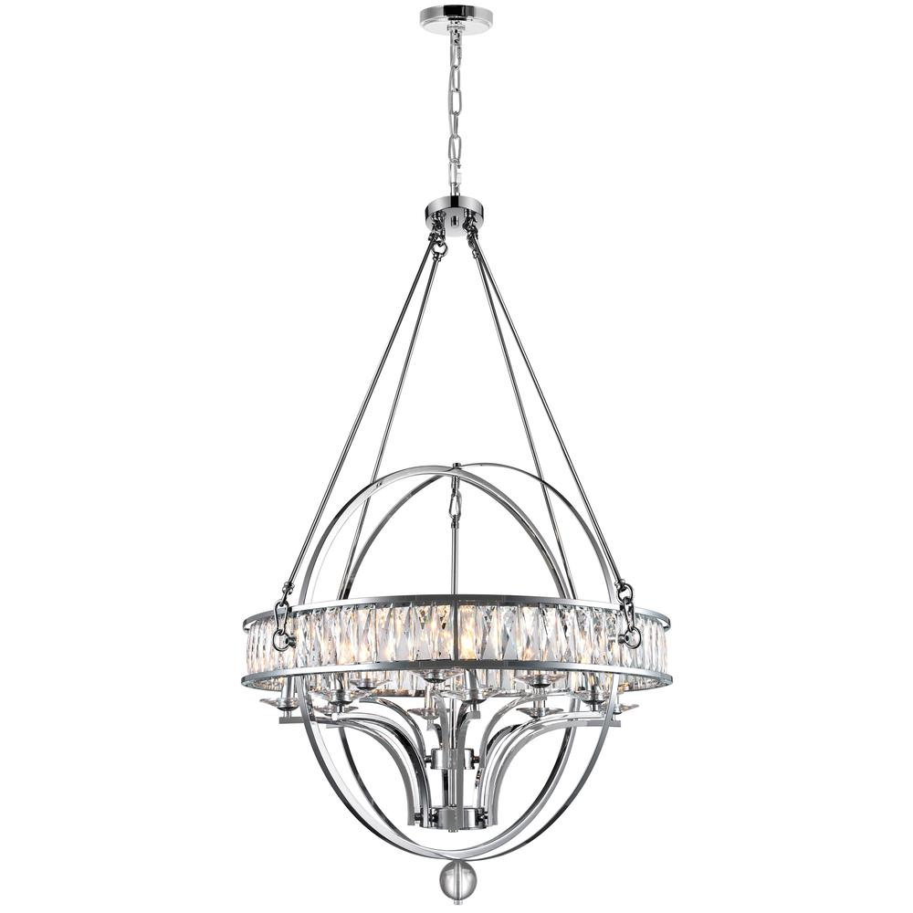 Arkansas 12 Light Chandelier With Chrome Finish. Picture 1