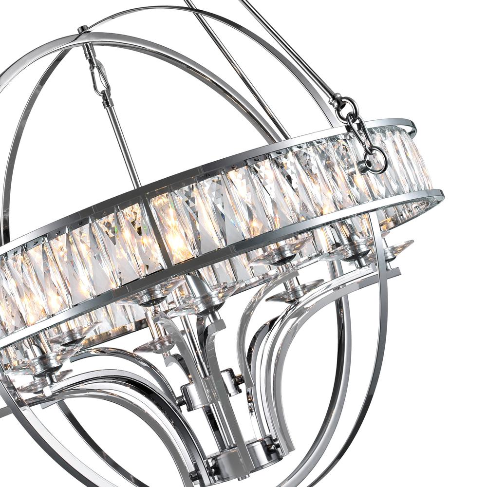 Arkansas 12 Light Chandelier With Chrome Finish. Picture 4