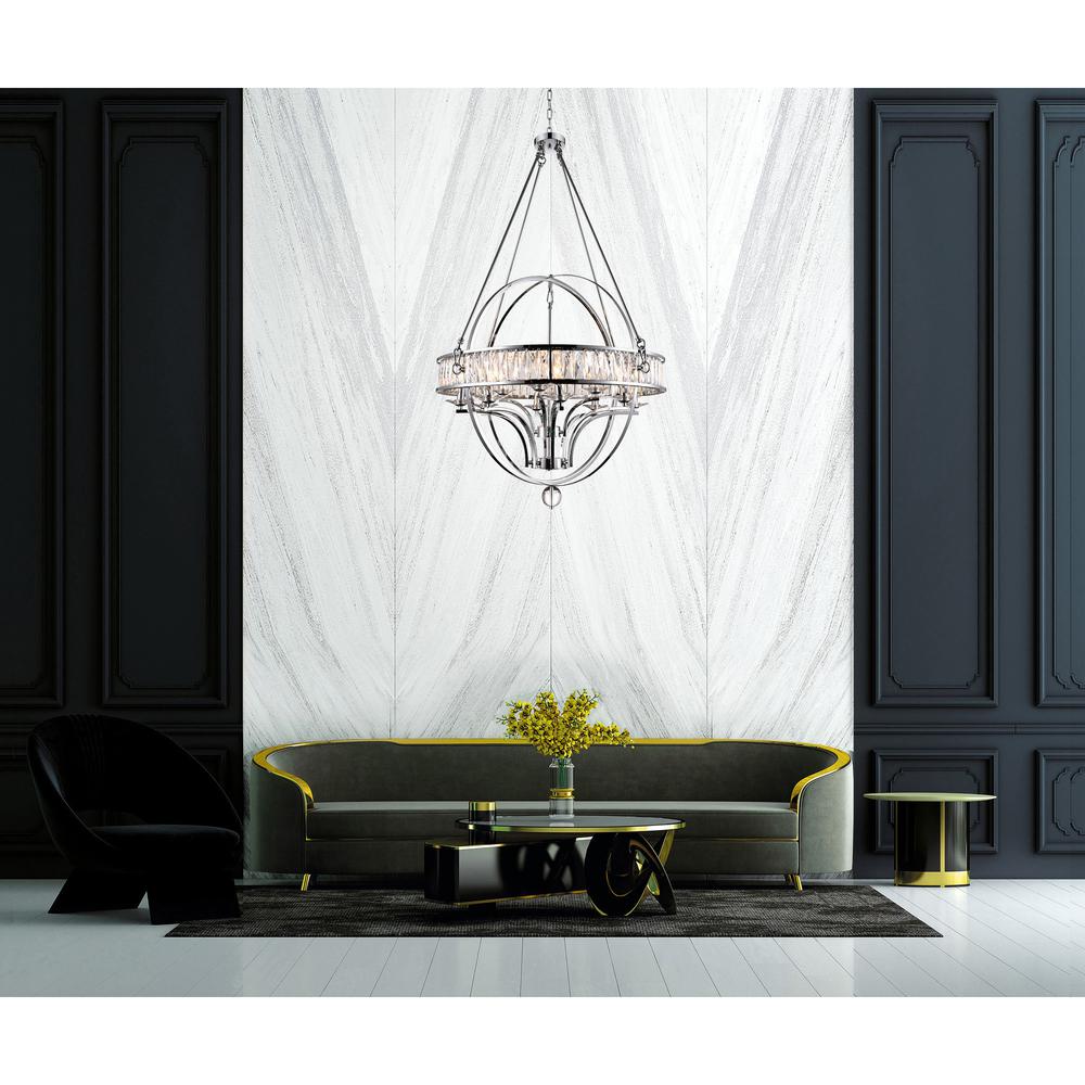 Arkansas 12 Light Chandelier With Chrome Finish. Picture 9