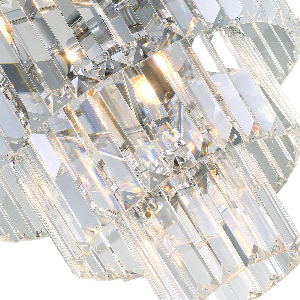 Weiss 8 Light Flush Mount With Chrome Finish. Picture 3
