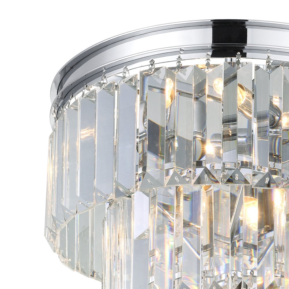 Weiss 8 Light Flush Mount With Chrome Finish. Picture 4