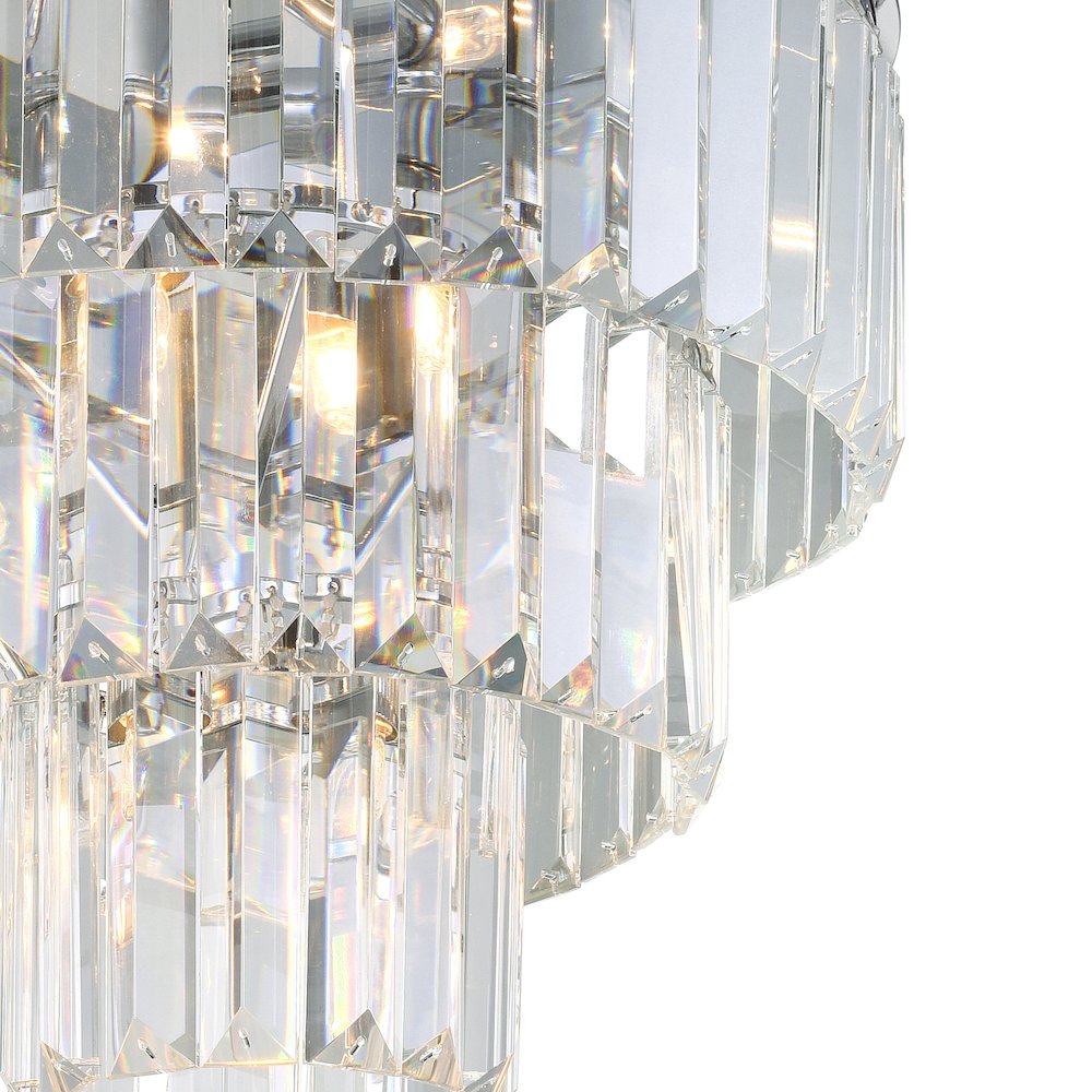 Weiss 8 Light Flush Mount With Chrome Finish. Picture 5