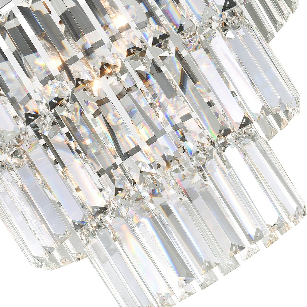 Weiss 5 Light Down Chandelier With Chrome Finish. Picture 3