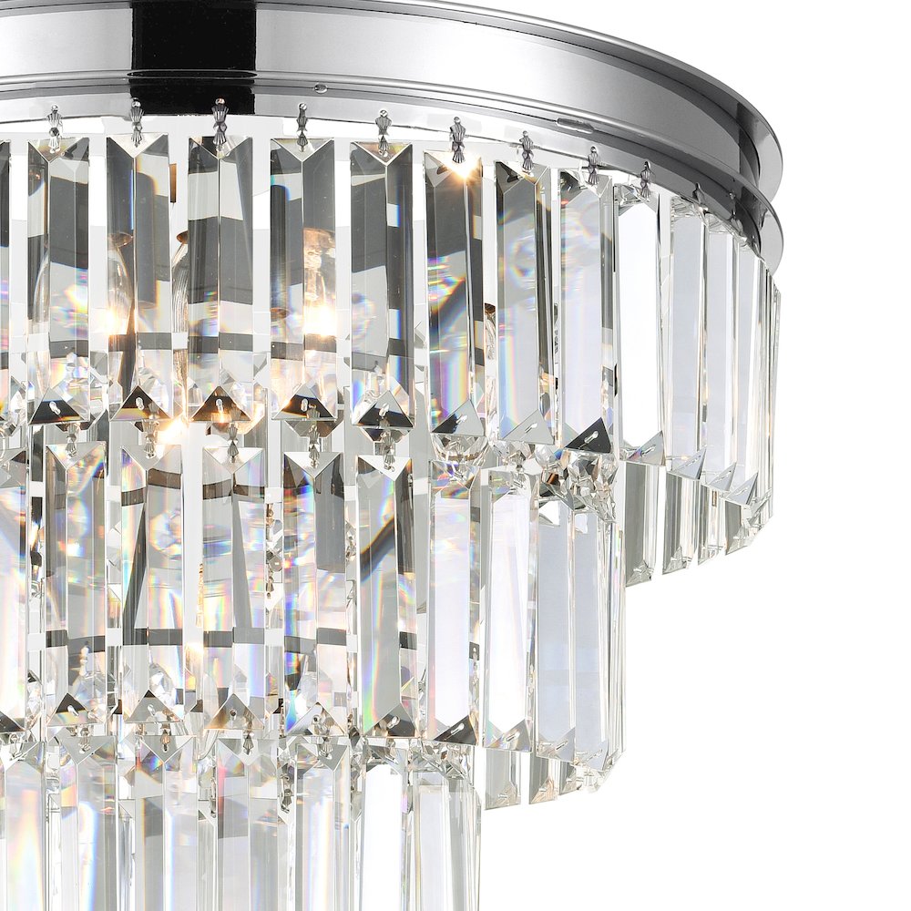 Weiss 5 Light Down Chandelier With Chrome Finish. Picture 4