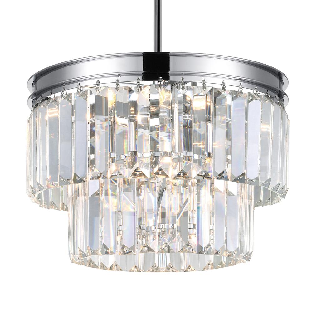 Weiss 5 Light Down Mini Chandelier With Chrome Finish. Picture 2
