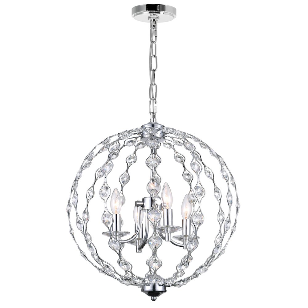 Esia 4 Light Chandelier With Chrome Finish. Picture 1