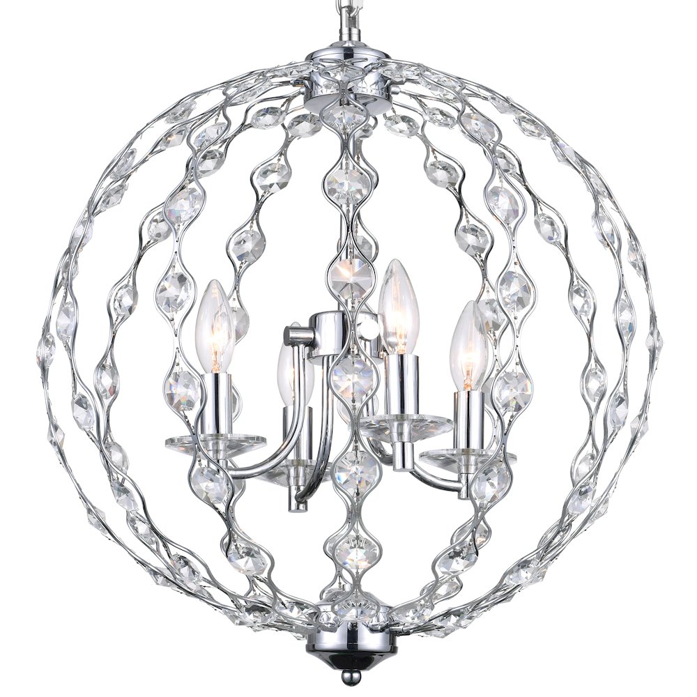 Esia 4 Light Chandelier With Chrome Finish. Picture 2