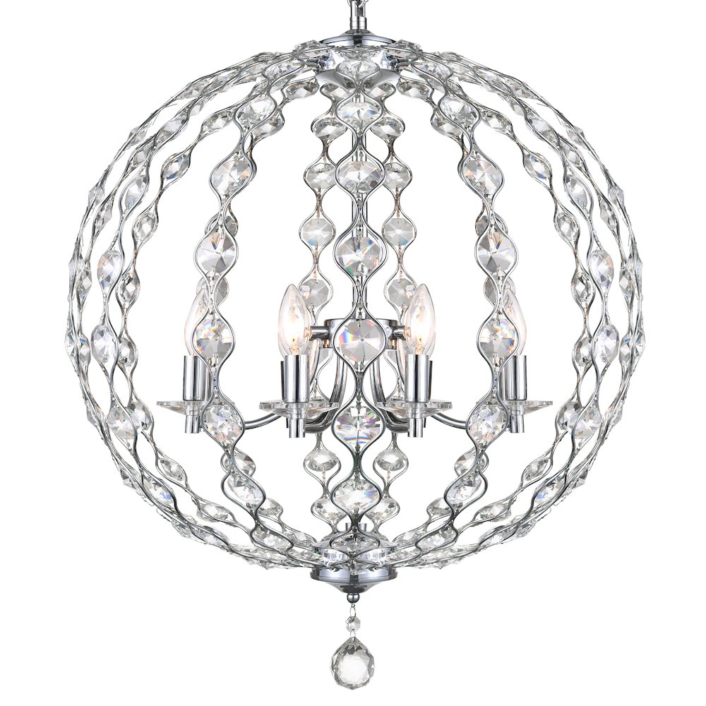Esia 8 Light Chandelier With Chrome Finish. Picture 2