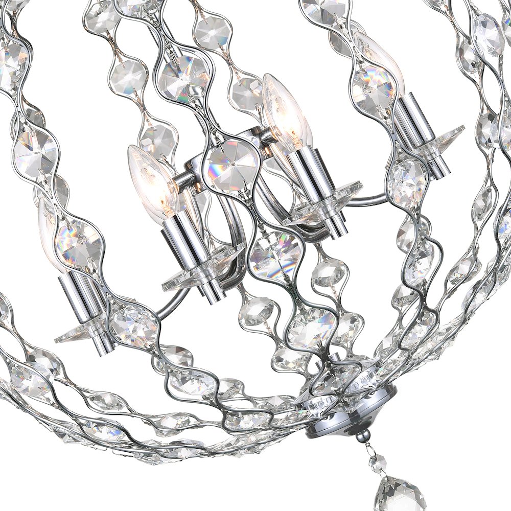 Esia 8 Light Chandelier With Chrome Finish. Picture 3
