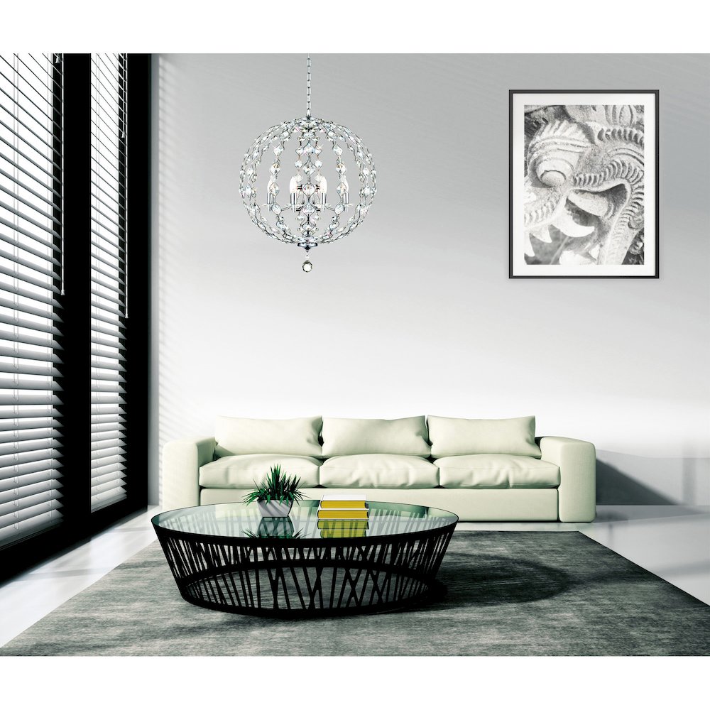 Esia 8 Light Chandelier With Chrome Finish. Picture 6