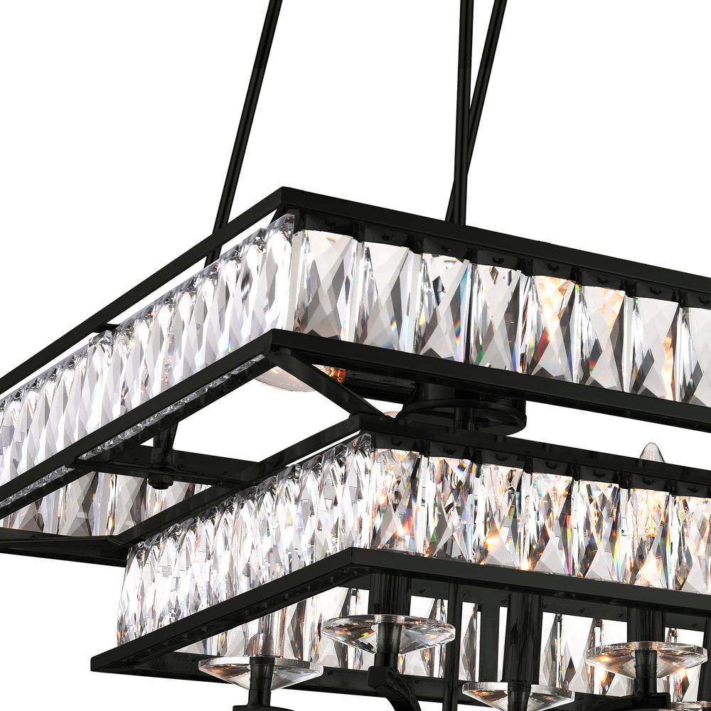 Shalia 20 Light Island Chandelier With Black Finish. Picture 2