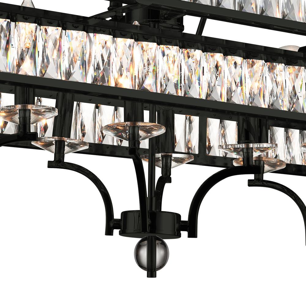 Shalia 20 Light Island Chandelier With Black Finish. Picture 6