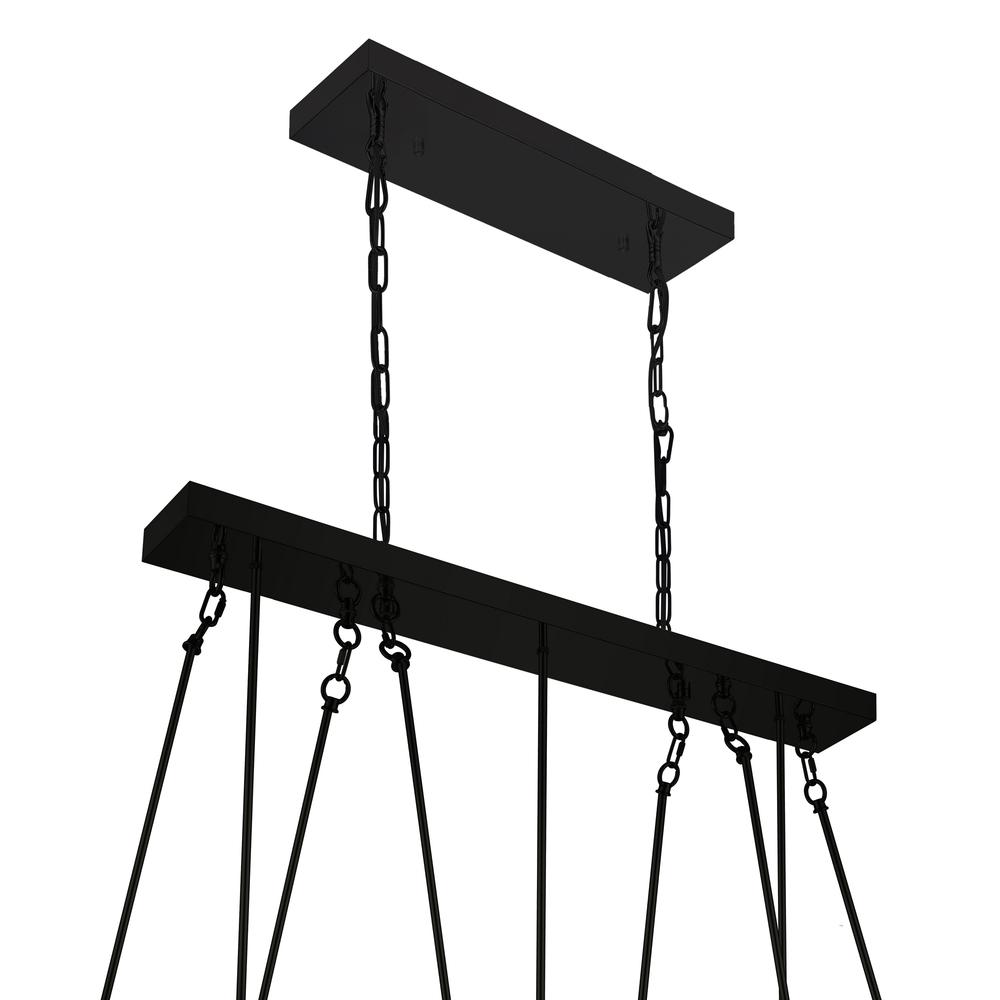 Shalia 20 Light Island Chandelier With Black Finish. Picture 3