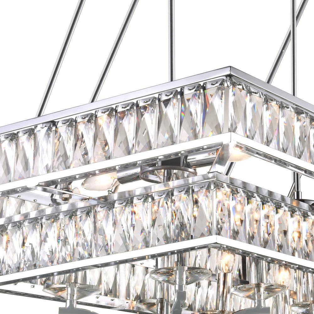 Shalia 20 Light Island Chandelier With Chrome Finish. Picture 3
