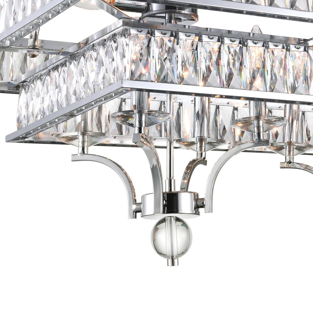 Shalia 20 Light Island Chandelier With Chrome Finish. Picture 4