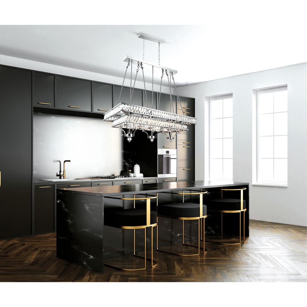 Shalia 20 Light Island Chandelier With Chrome Finish. Picture 5