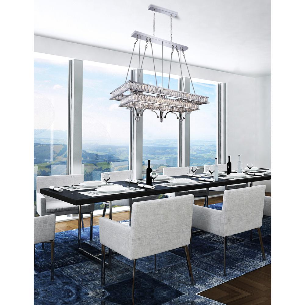 Shalia 20 Light Island Chandelier With Chrome Finish. Picture 8